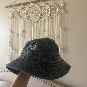 bucket hat with butterfly on it